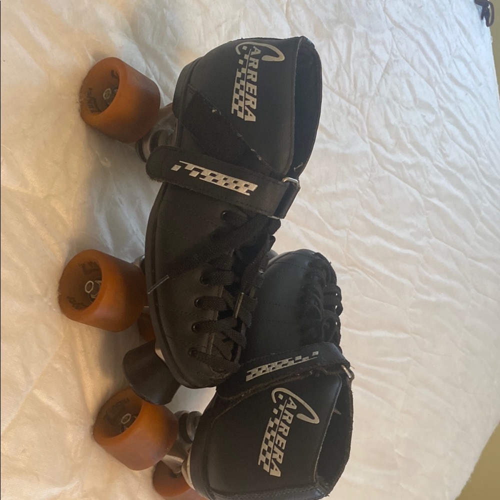 Reidell Carrera Black Skates with orange Wheels Vintage. Incredible condition!